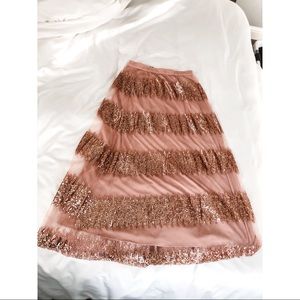Eva Franco Sequin Mesh Full Length Skirt (10)